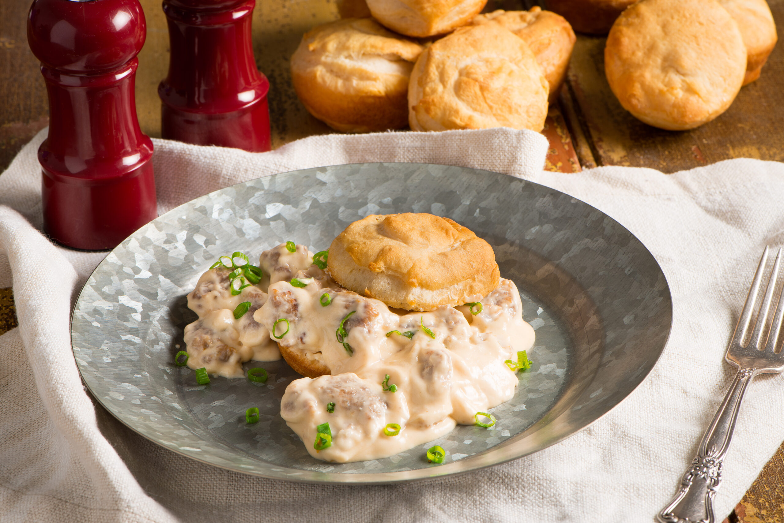 Sausage Gravy with Biscuits